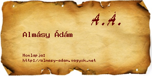 Almásy Ádám névjegykártya